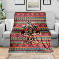 Thunderbird Totem Blanket Native American Geometric Tribal - Pacific Northwest Indigenous Art - Wonder Print Shop