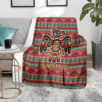 Thunderbird Totem Blanket Native American Geometric Tribal - Pacific Northwest Indigenous Art - Wonder Print Shop