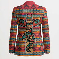 Thunderbird Totem Blazer Native American Geometric Tribal - Pacific Northwest Indigenous Art - Wonder Print Shop