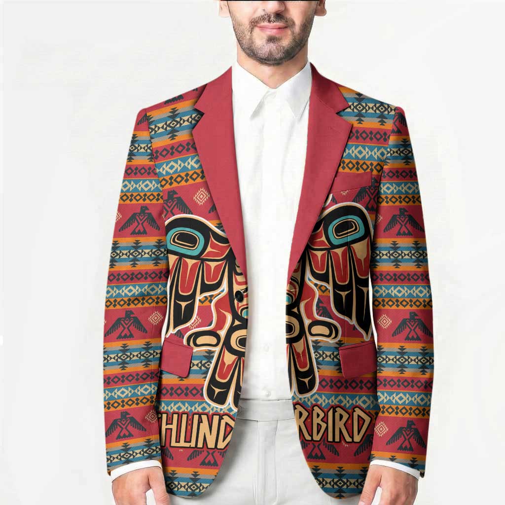 Thunderbird Totem Blazer Native American Geometric Tribal - Pacific Northwest Indigenous Art - Wonder Print Shop
