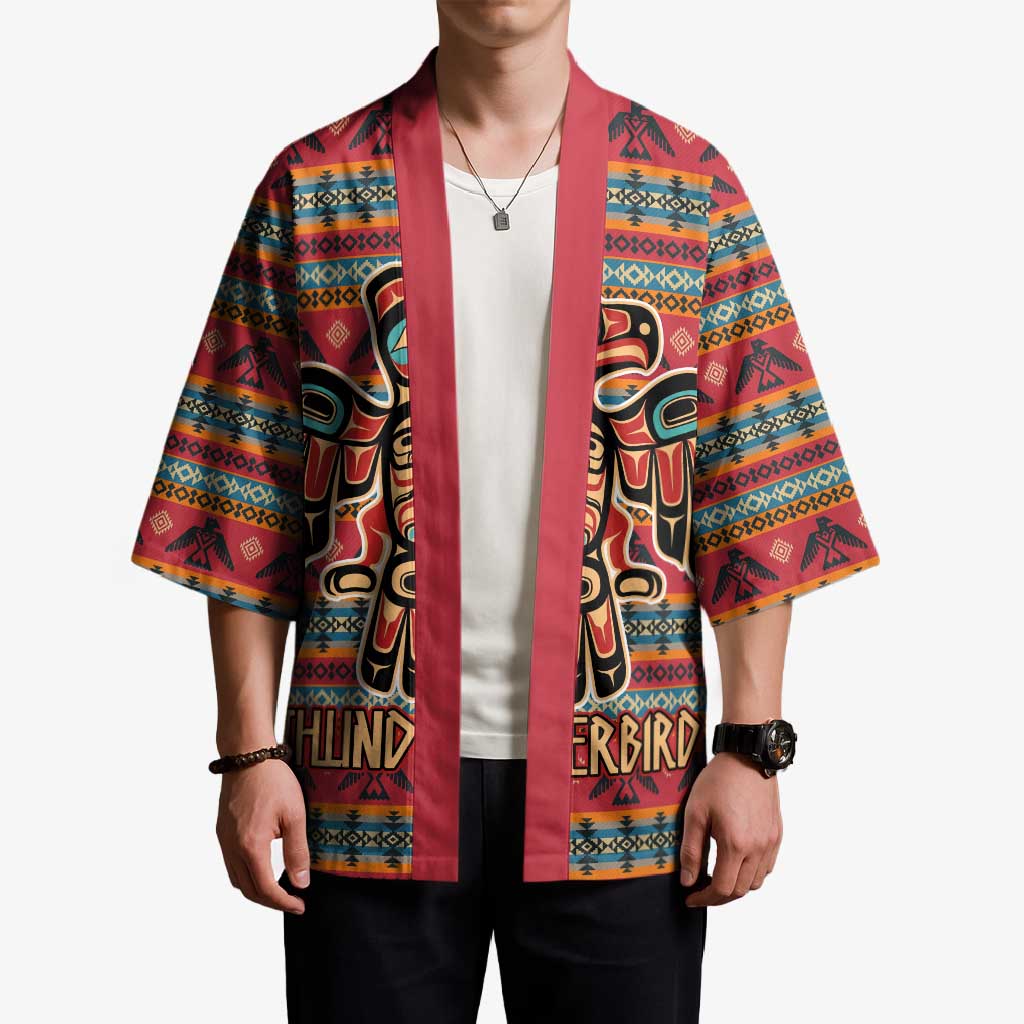 Thunderbird Totem Kimono Native American Geometric Tribal - Pacific Northwest Indigenous Art - Wonder Print Shop