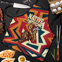 Native American Warrior Apron with Tribal Geometric Pattern Bold Sunset Mountain - Wonder Print Shop