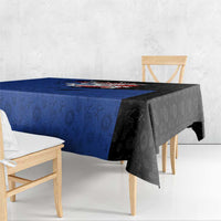 Puerto Rico Tablecloth with Coqui Frog Symbol and Distressed Flag Design