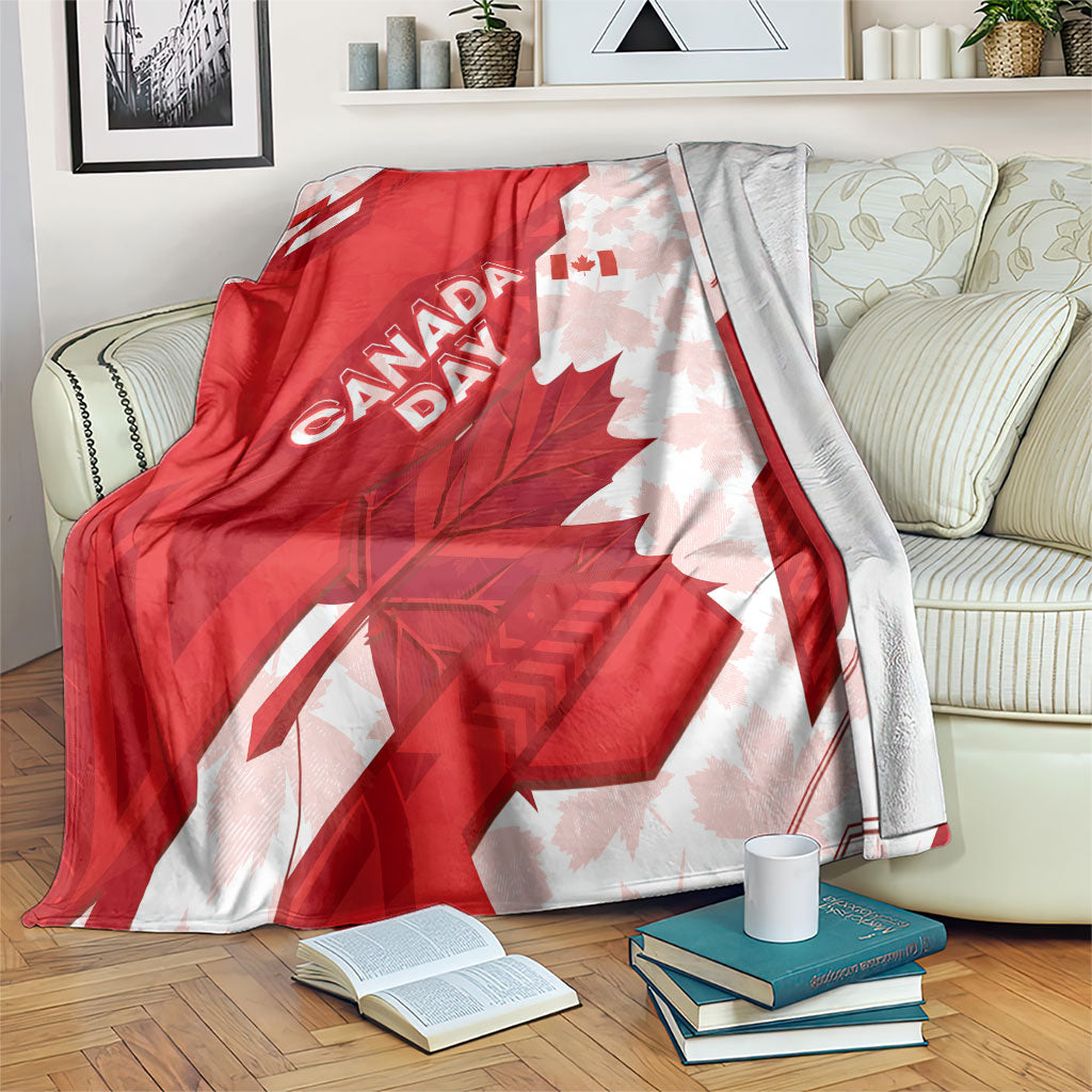 Canada Day Patriotic Maple Leaf Blanket Geometric Rocky Mountain Art Heritage 1867 Graphic