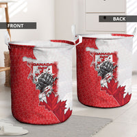 Canada Day Laundry Basket Patriotic Maple Leaf - Robotic Fist