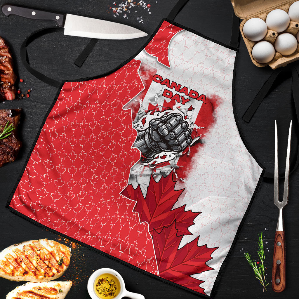 Canada Day Apron Patriotic Maple Leaf - Robotic Fist