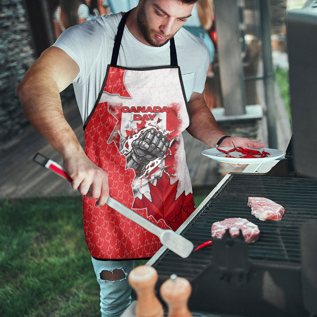 Canada Day Apron Patriotic Maple Leaf - Robotic Fist