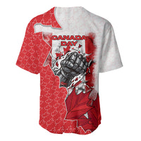 Canada Day Baseball Jersey Patriotic Maple Leaf - Robotic Fist