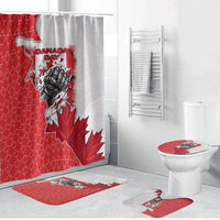 Canada Day Bathroom Set Patriotic Maple Leaf - Robotic Fist