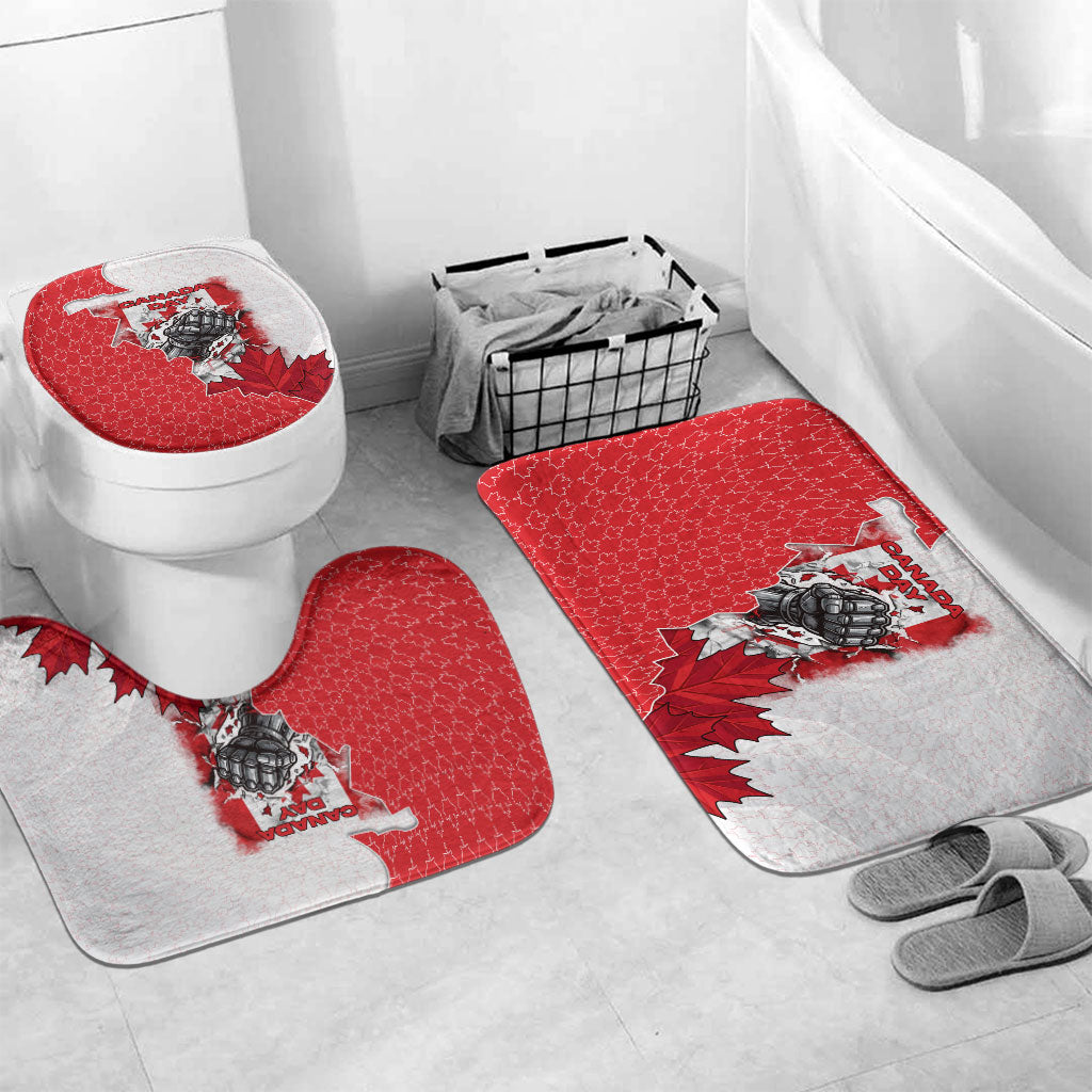 Canada Day Bathroom Set Patriotic Maple Leaf - Robotic Fist