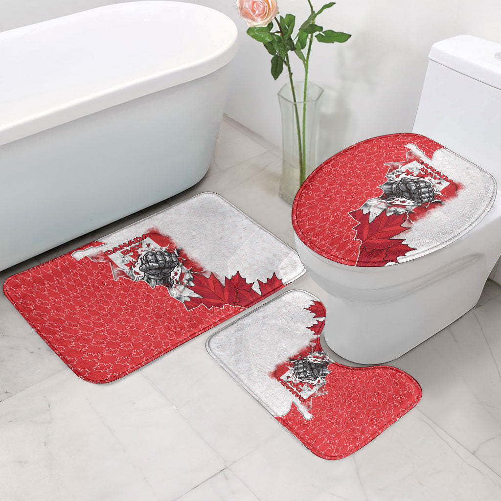 Canada Day Bathroom Set Patriotic Maple Leaf - Robotic Fist