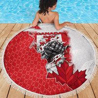 Canada Day Beach Blanket Patriotic Maple Leaf - Robotic Fist