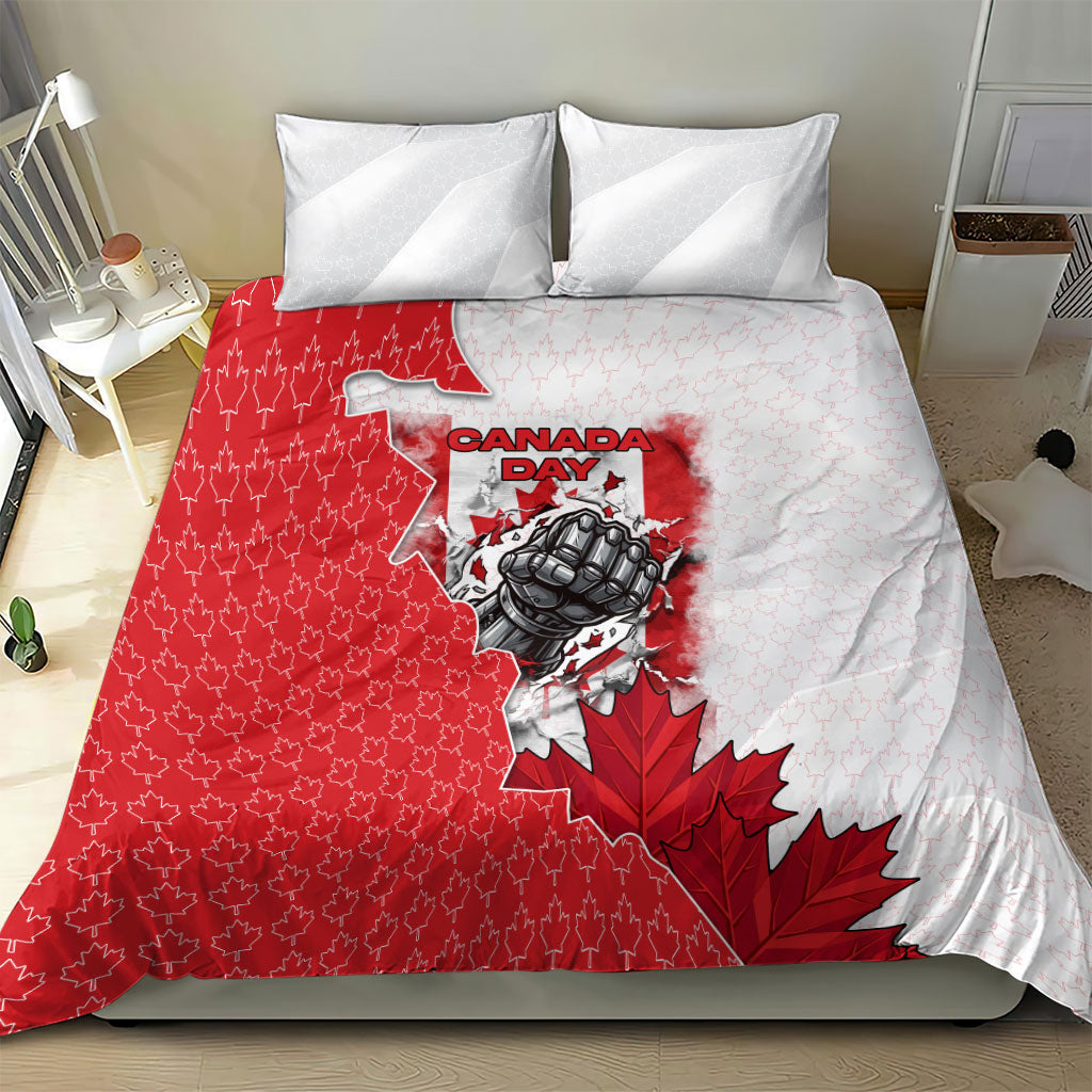 Canada Day Bedding Set Patriotic Maple Leaf - Robotic Fist