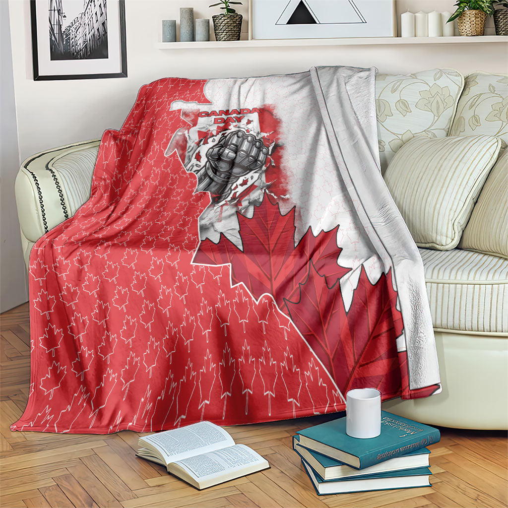 Canada Day Blanket Patriotic Maple Leaf - Robotic Fist