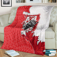 Canada Day Blanket Patriotic Maple Leaf - Robotic Fist