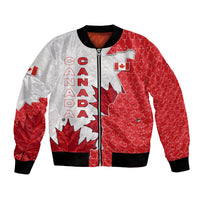 Canada Day Bomber Jacket Patriotic Maple Leaf - Robotic Fist