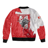 Canada Day Bomber Jacket Patriotic Maple Leaf - Robotic Fist