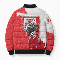 Canada Day Bomber Puffer Jacket Patriotic Maple Leaf - Robotic Fist