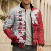 Canada Day Bomber Puffer Jacket Patriotic Maple Leaf - Robotic Fist