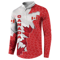 Canada Day Button Sweatshirt Patriotic Maple Leaf - Robotic Fist