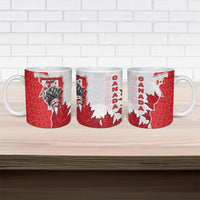 Canada Day Ceramic Mug Patriotic Maple Leaf - Robotic Fist