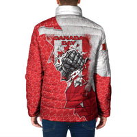 Canada Day Padded Jacket Patriotic Maple Leaf - Robotic Fist