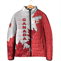 Canada Day Padded Jacket Patriotic Maple Leaf - Robotic Fist