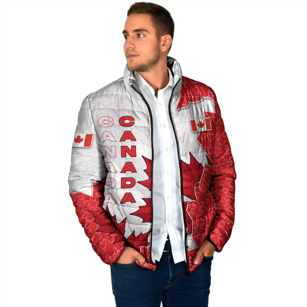 Canada Day Padded Jacket Patriotic Maple Leaf - Robotic Fist