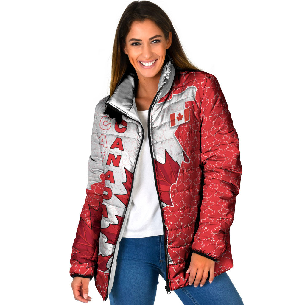 Canada Day Padded Jacket Patriotic Maple Leaf - Robotic Fist