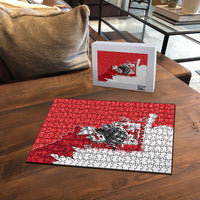 Canada Day Puzzle Patriotic Maple Leaf - Robotic Fist