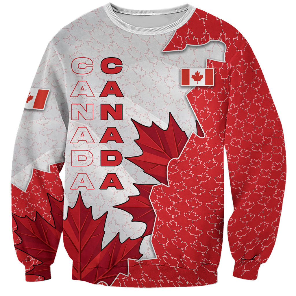 Canada Day Sweatshirt Patriotic Maple Leaf - Robotic Fist