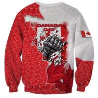 Canada Day Sweatshirt Patriotic Maple Leaf - Robotic Fist