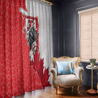 Canada Day Window Curtain Patriotic Maple Leaf - Robotic Fist