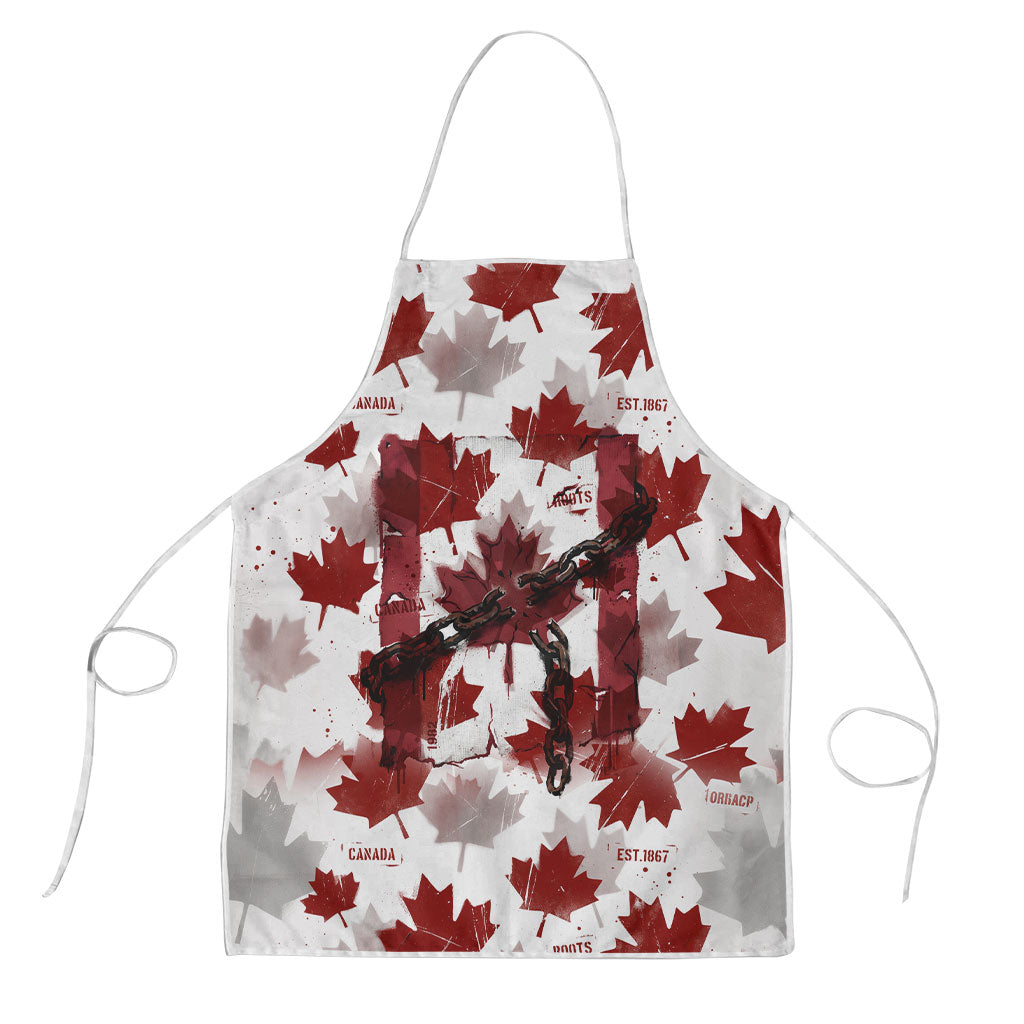Canada Day Apron Constitutional Autonomy 1982 Vintage - Broken Chains Freedom