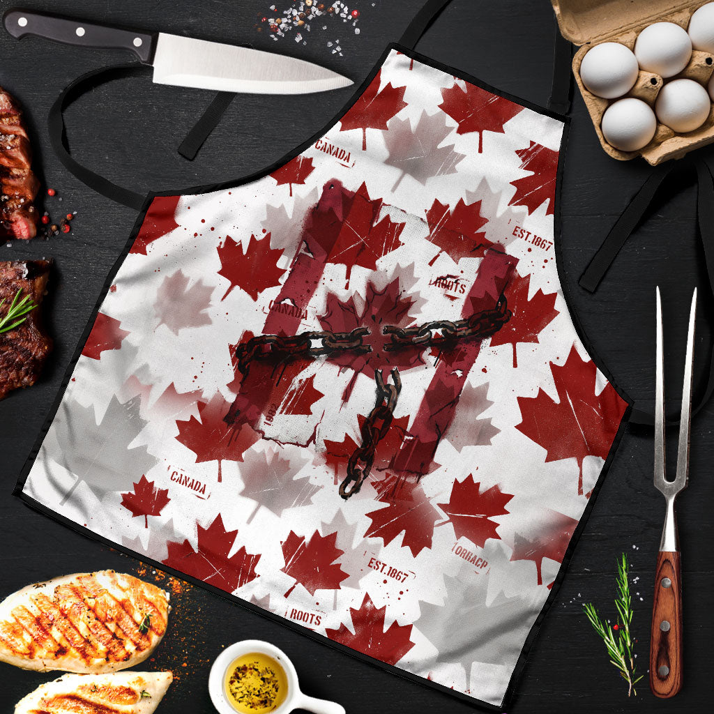 Canada Day Apron Constitutional Autonomy 1982 Vintage - Broken Chains Freedom