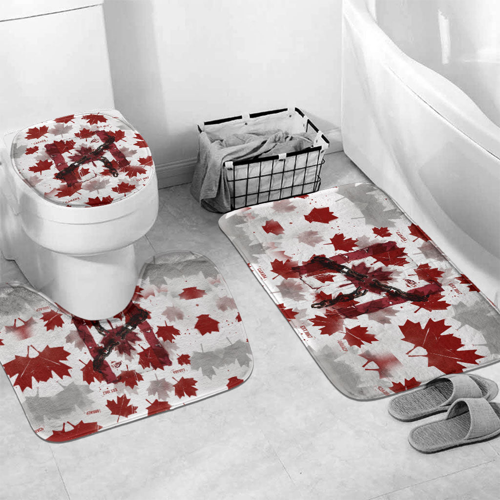 Canada Day Bathroom Set Constitutional Autonomy 1982 Vintage - Broken Chains Freedom