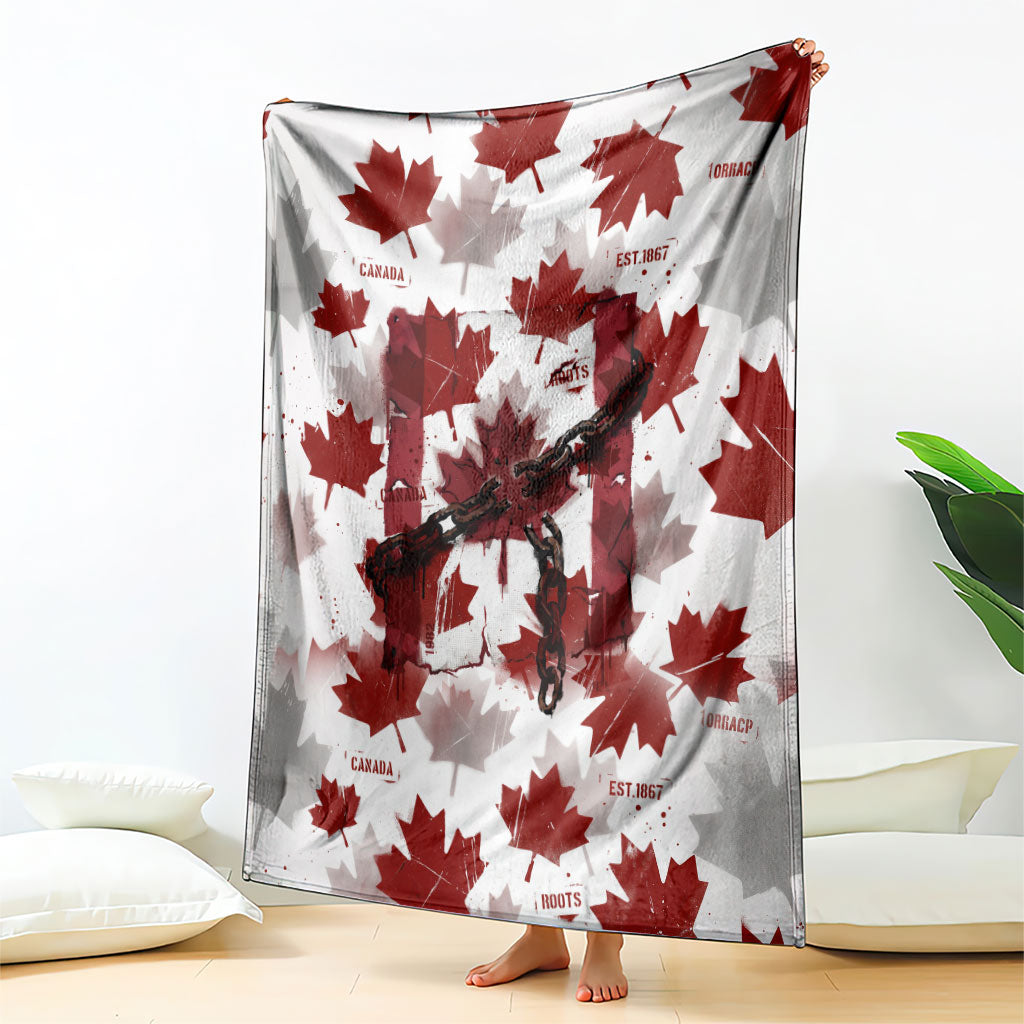 Canada Day Blanket Constitutional Autonomy 1982 Vintage - Broken Chains Freedom
