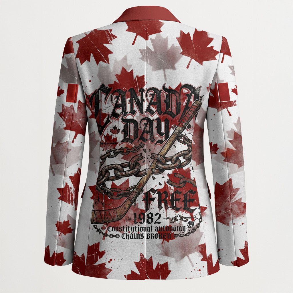 Canada Day Blazer Constitutional Autonomy 1982 Vintage - Broken Chains Freedom