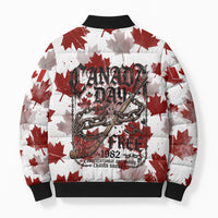 Canada Day Bomber Puffer Jacket Constitutional Autonomy 1982 Vintage - Broken Chains Freedom