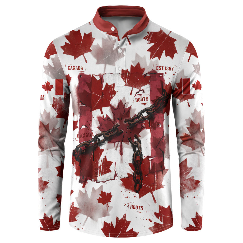Canada Day Button Sweatshirt Constitutional Autonomy 1982 Vintage - Broken Chains Freedom