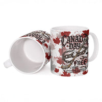 Canada Day Ceramic Mug Constitutional Autonomy 1982 Vintage - Broken Chains Freedom