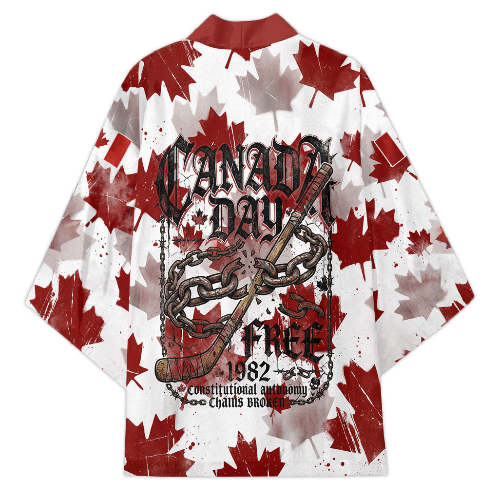 Canada Day Kimono Constitutional Autonomy 1982 Vintage - Broken Chains Freedom