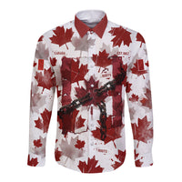 Canada Day Long Sleeve Button Shirt Constitutional Autonomy 1982 Vintage - Broken Chains Freedom