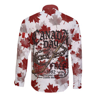 Canada Day Long Sleeve Button Shirt Constitutional Autonomy 1982 Vintage - Broken Chains Freedom