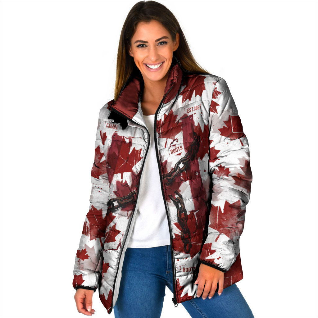 Canada Day Padded Jacket Constitutional Autonomy 1982 Vintage - Broken Chains Freedom