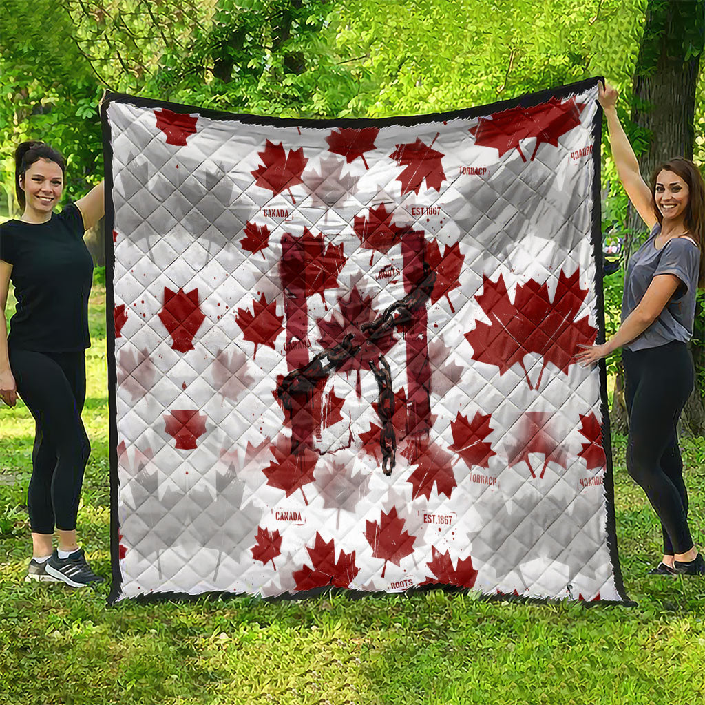 Canada Day Quilt Constitutional Autonomy 1982 Vintage - Broken Chains Freedom