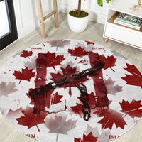 Canada Day Round Carpet Constitutional Autonomy 1982 Vintage - Broken Chains Freedom