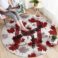 Canada Day Round Carpet Constitutional Autonomy 1982 Vintage - Broken Chains Freedom