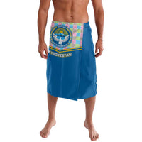 Kyrgyzstan Colorful Patchwork Pattern Lavalava with National Crest and Flag Accents