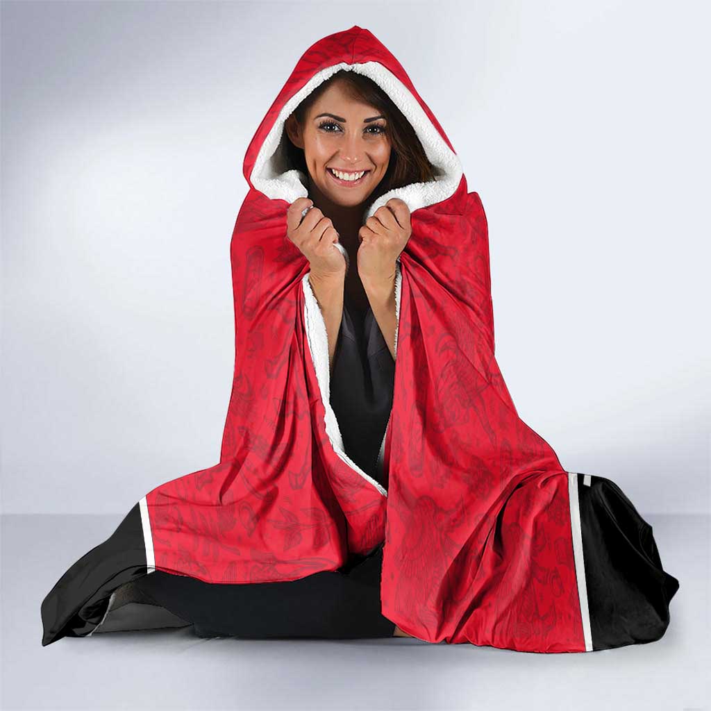 Iraq Hooded Blanket with Lamassu Mythical Creature and National Map Design - Wonder Print Shop